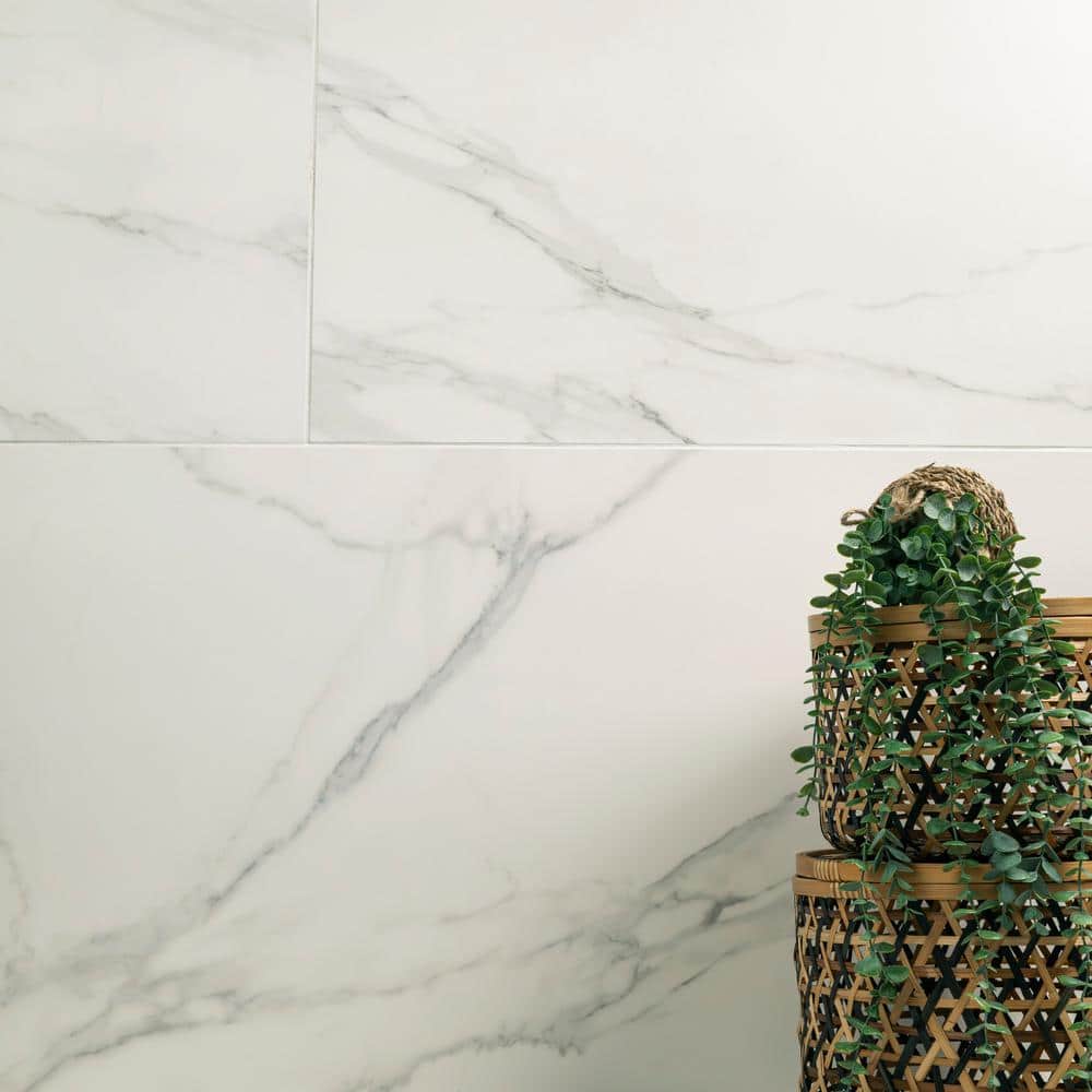 MSI Voyager Blanco 24 in. x 48 in. Matte Porcelain Marble Look Floor and Wall Tile (15.32 sq. ft./Case) - Image 3