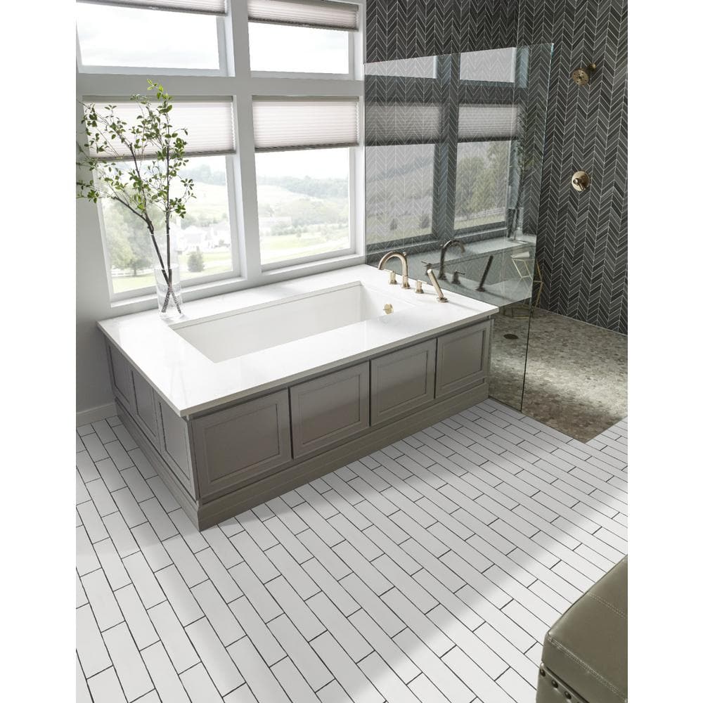 MSI White Crafted 3 in. x 12 in. Glossy Ceramic White Subway Tile (13 sq. ft. / Case) - Image 2