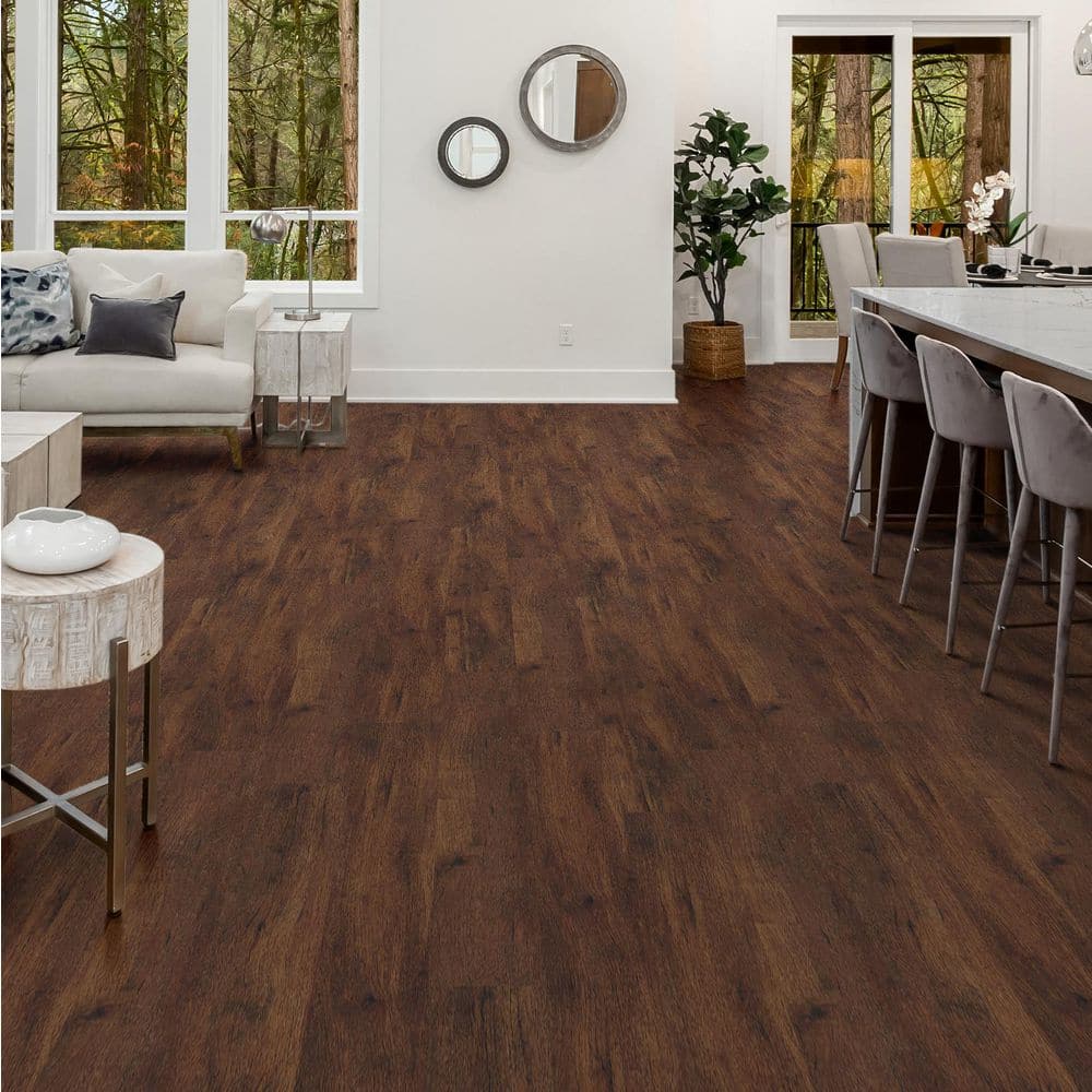 MSI Woodland Antique Mahogany 7 in. x 48 in. Rigid Core Luxury Vinyl Plank Flooring (23.8 sq. ft. / case) - Image 3