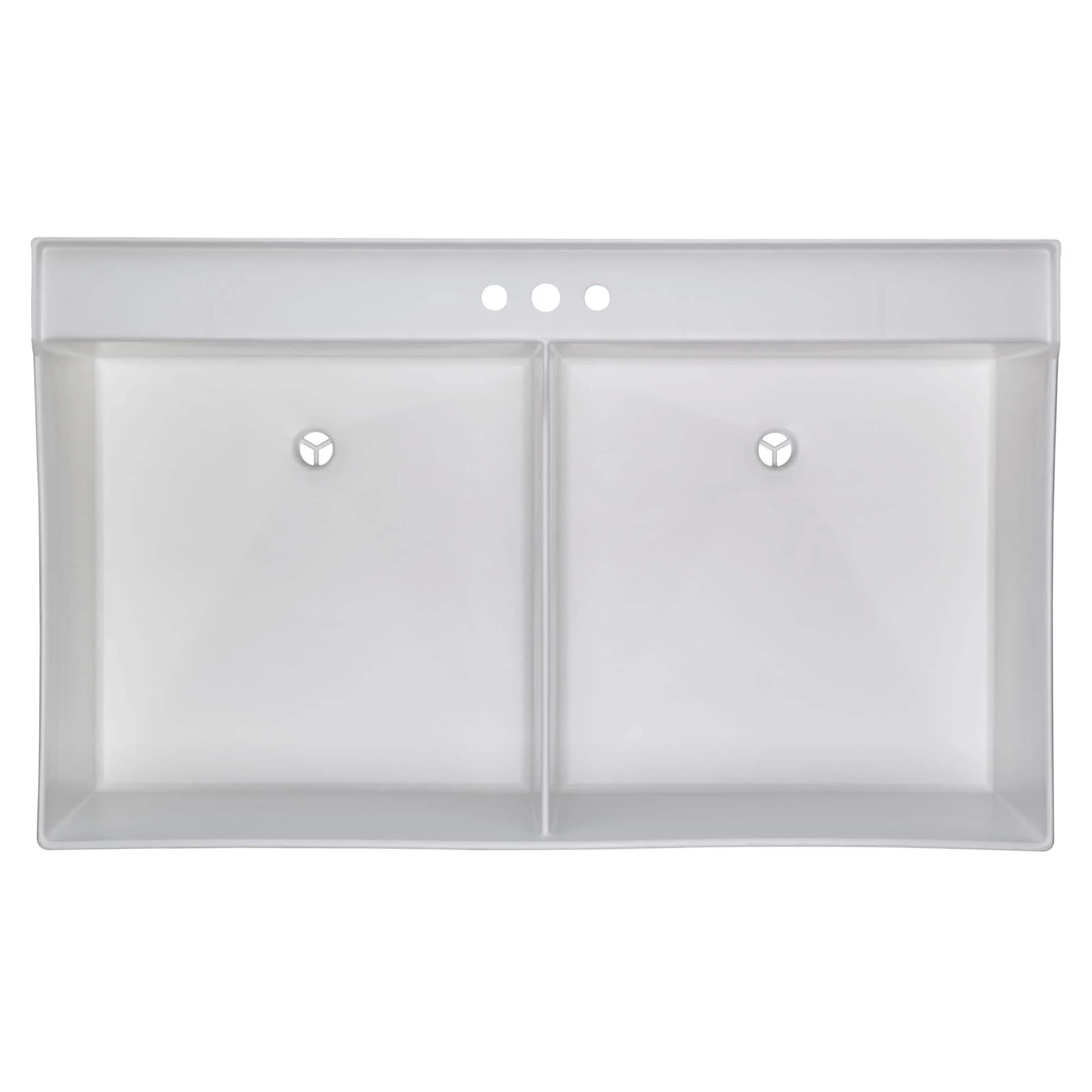 Mustee 25-in x 40-in Freestanding Two-Basin Laundry Sink with Drain and Faucet - Image 2