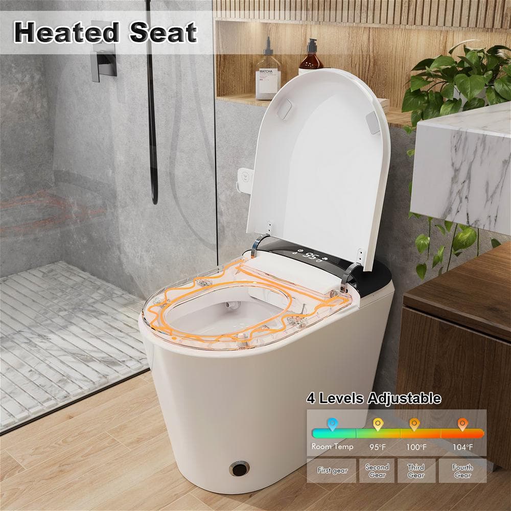 MYCASS Smart Toilet Bidet 1.32 GPF with Warm Air Dryer & Auto Flush - Image 10