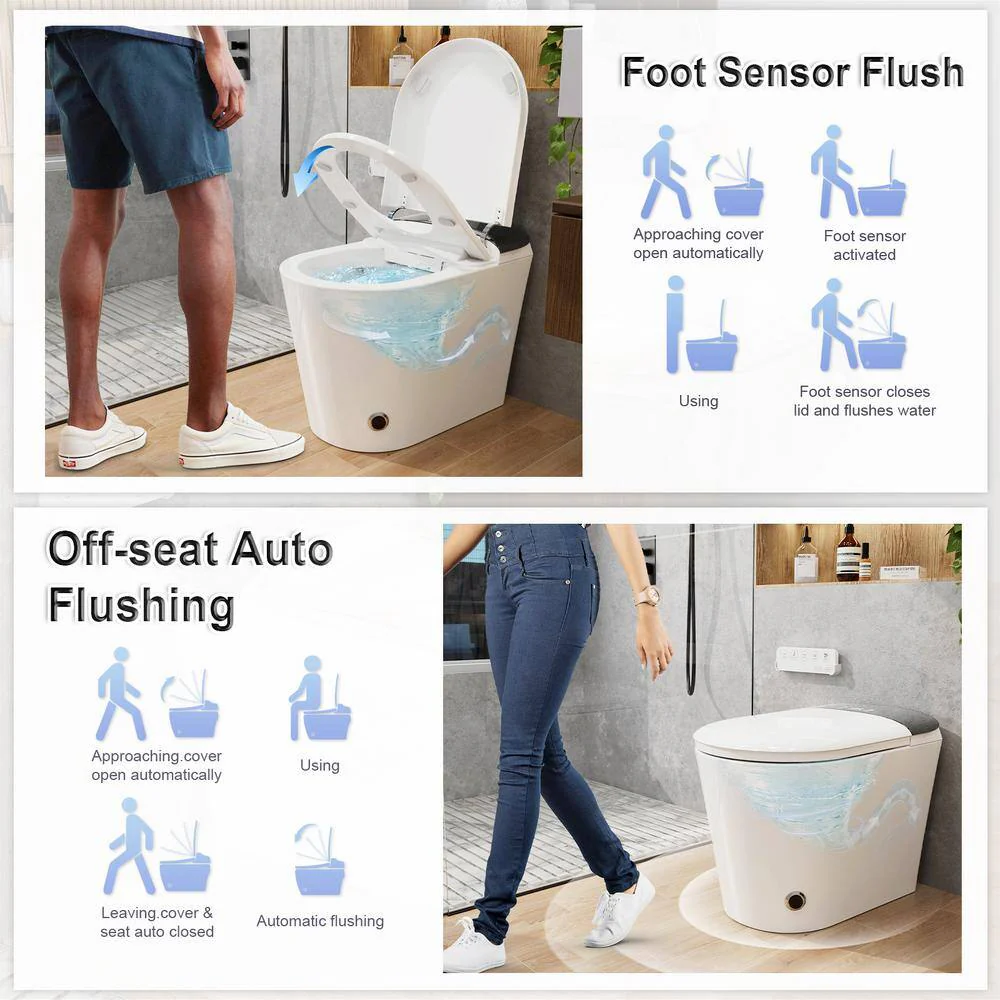 MYCASS Smart Toilet Bidet 1.32 GPF with Warm Air Dryer & Auto Flush - Image 3
