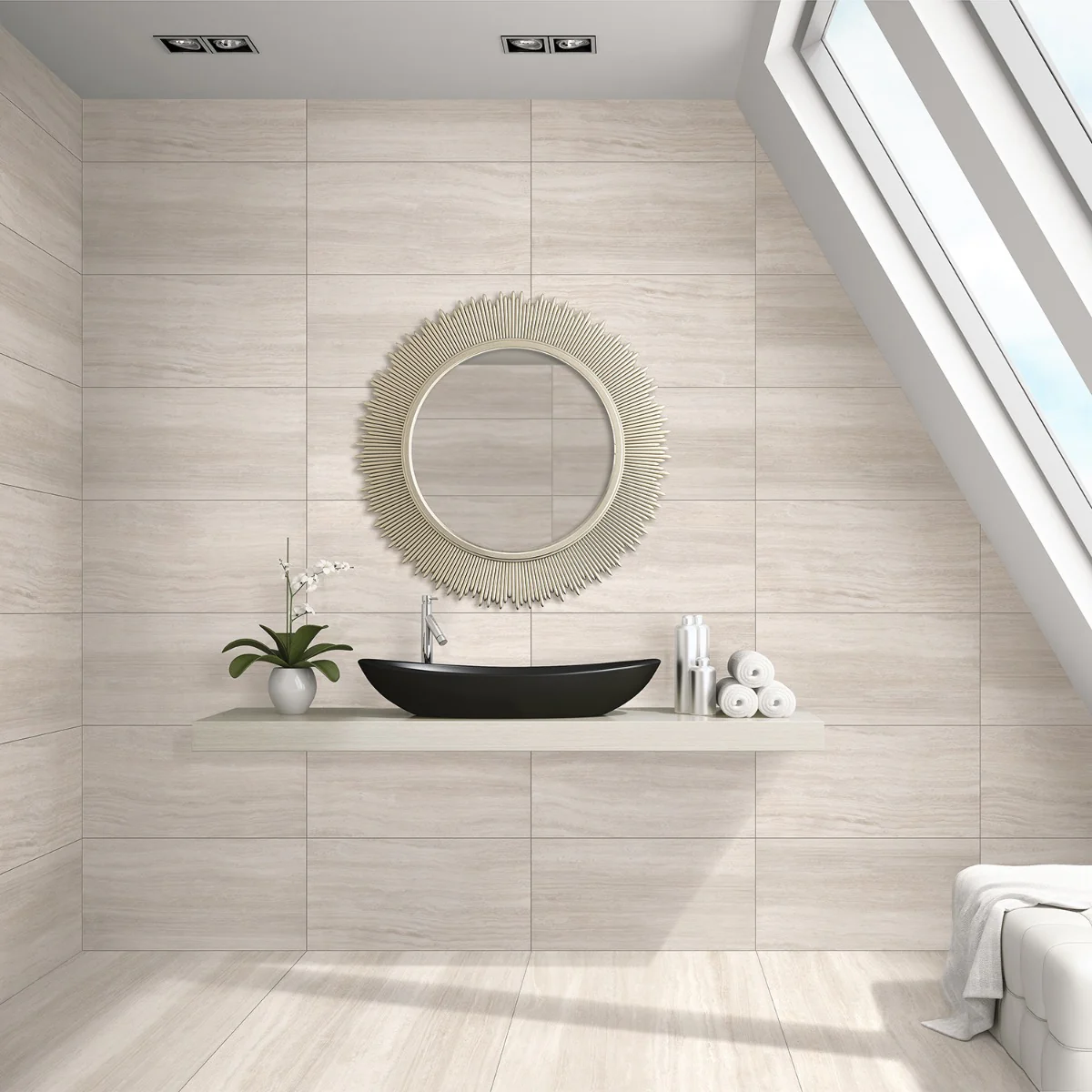 Nashville Beige 12x24 Travertine Look Matte Porcelain Tile by Lux Tile - Image 6