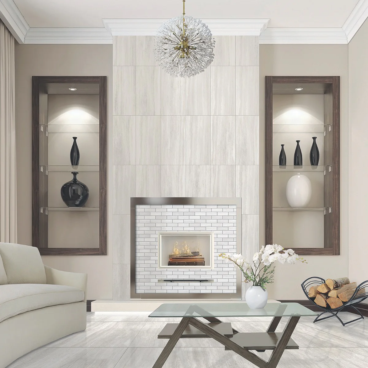 Nashville White 12x24 Travertine Look Matte Porcelain Tile by Lux Tile - Image 6