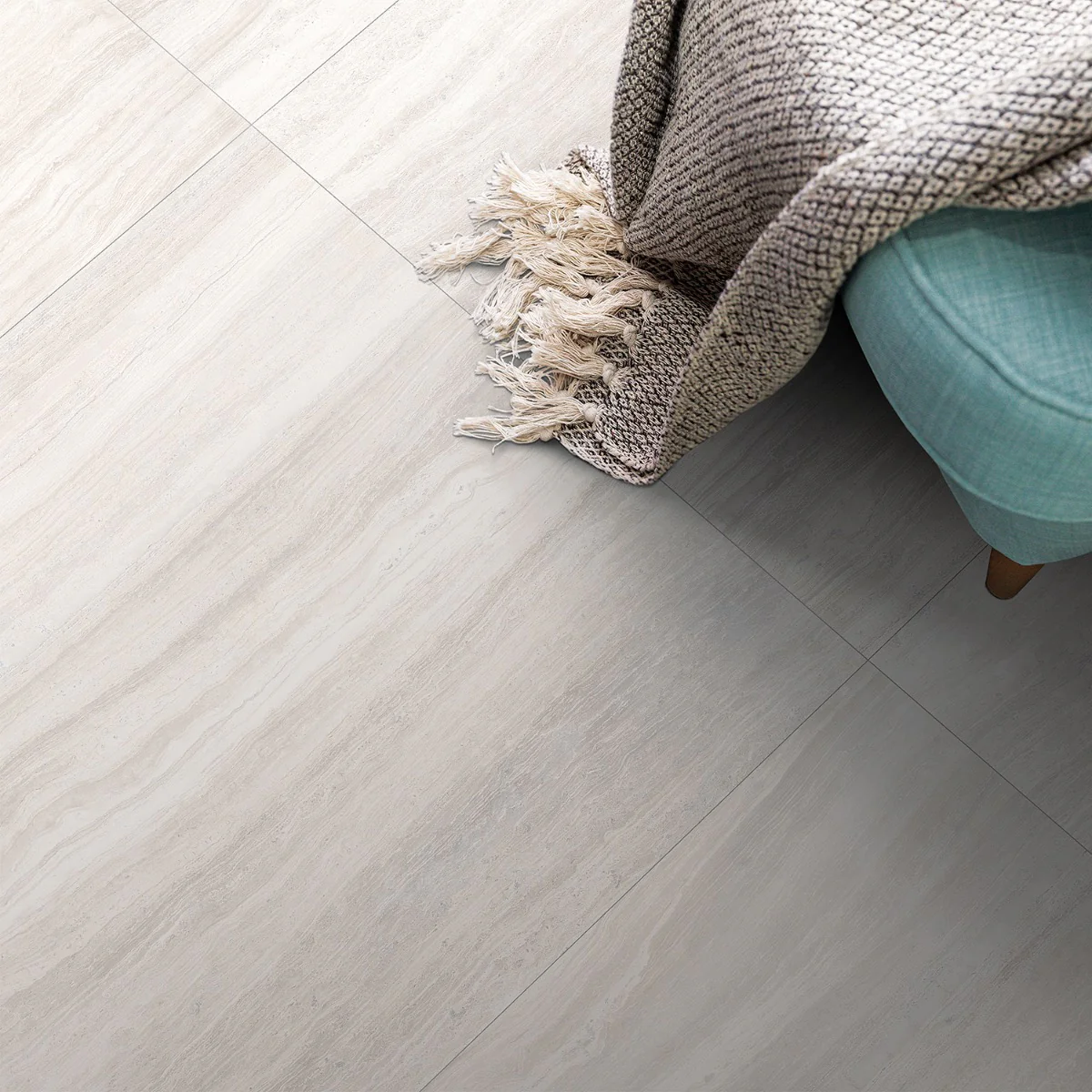 Nashville White 24x48 Matte Porcelain Tile - Travertine Look - Image 3