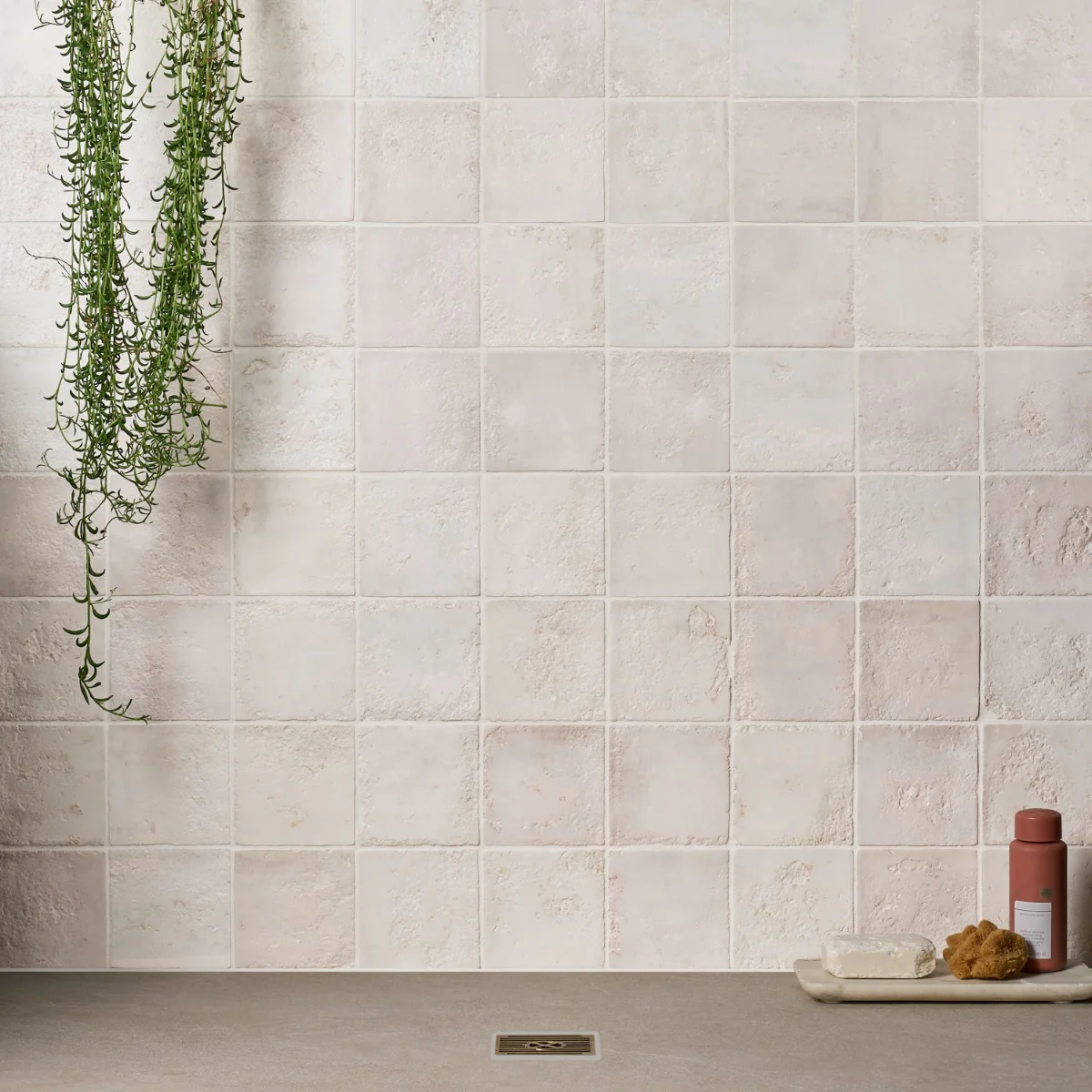 Navari White 5x5 Textured Matte Ceramic Tile - Tilebar - Image 2