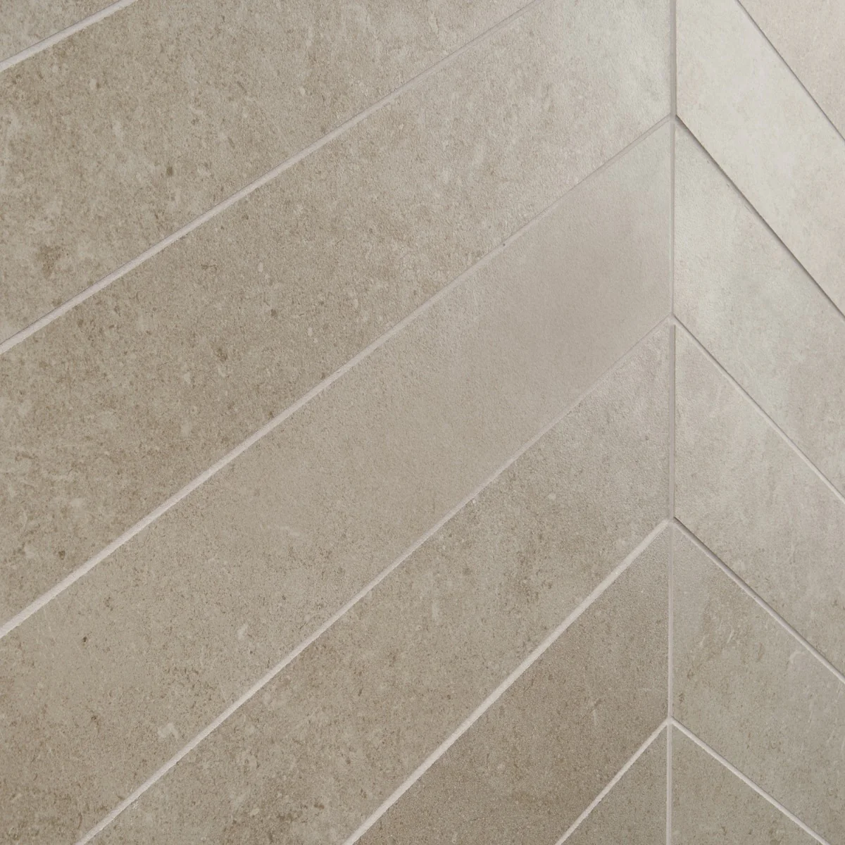 New Rock Tortora Beige 4x21 Chevron Matte Porcelain Tile - Lux Tile - Image 3