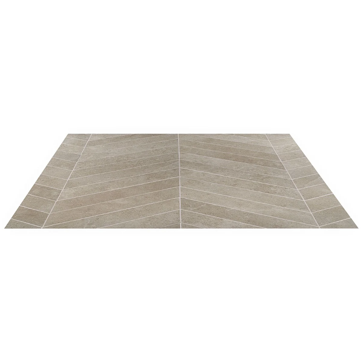 New Rock Tortora Beige 4x21 Chevron Matte Porcelain Tile - Lux Tile - Image 7