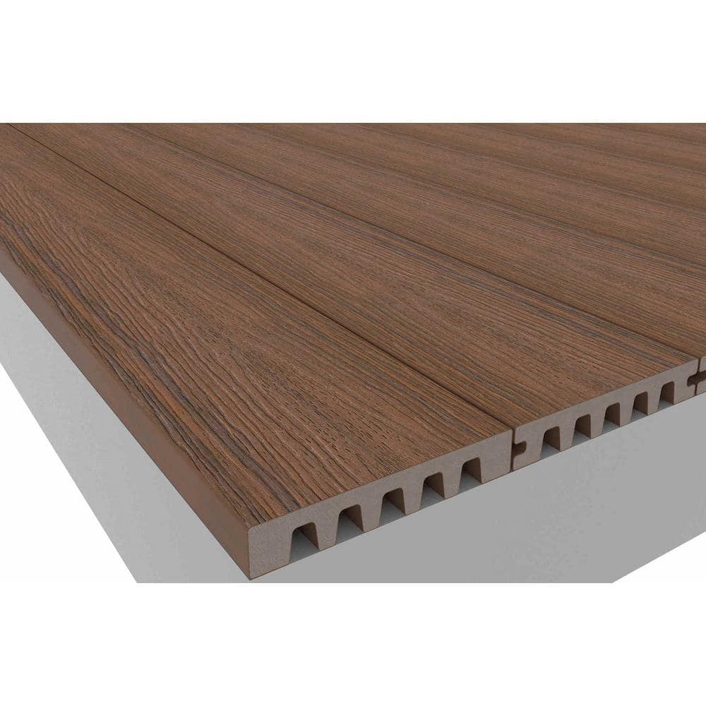 NewTechWood Monarch Series Composite Decking Board - Emperor Leather Brown - Image 5
