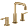 Nicoli J-Spout 8 in. Widespread Double-Handle Bathroom Faucet in Matte Black/Champagne Bronze - Image 2