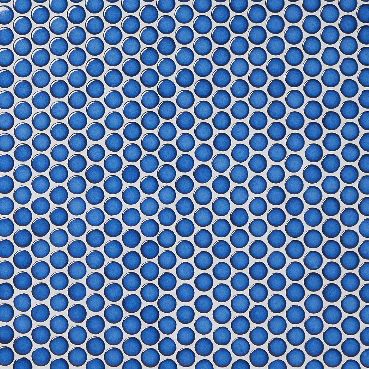 Nirvana Midnight Blue Penny Round Polished Porcelain Mosaic Tile - Image 2
