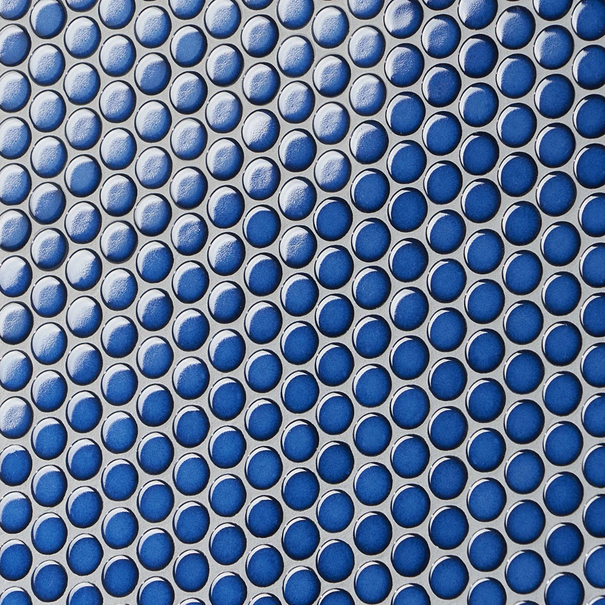 Nirvana Midnight Blue Penny Round Polished Porcelain Mosaic Tile - Image 6