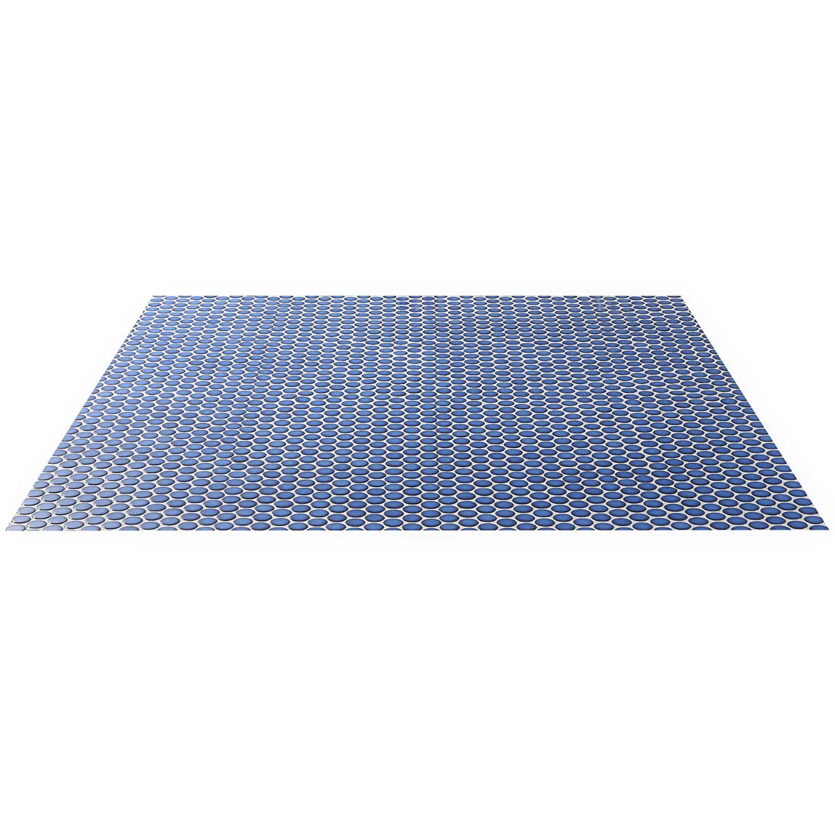 Nirvana Midnight Blue Penny Round Polished Porcelain Mosaic Tile - Image 8