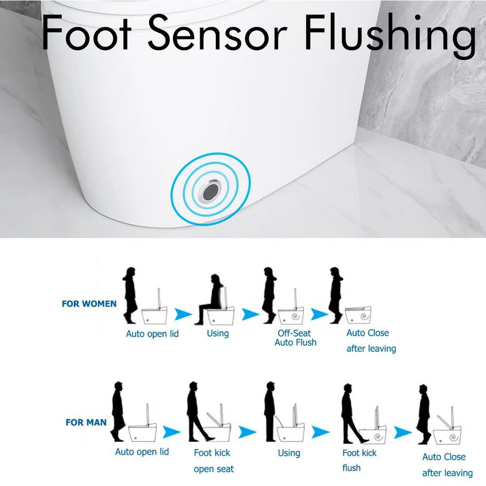 Nivencai Smart Elongated Bidet Toilet - Heated Seat & Self-Cleaning - Image 8