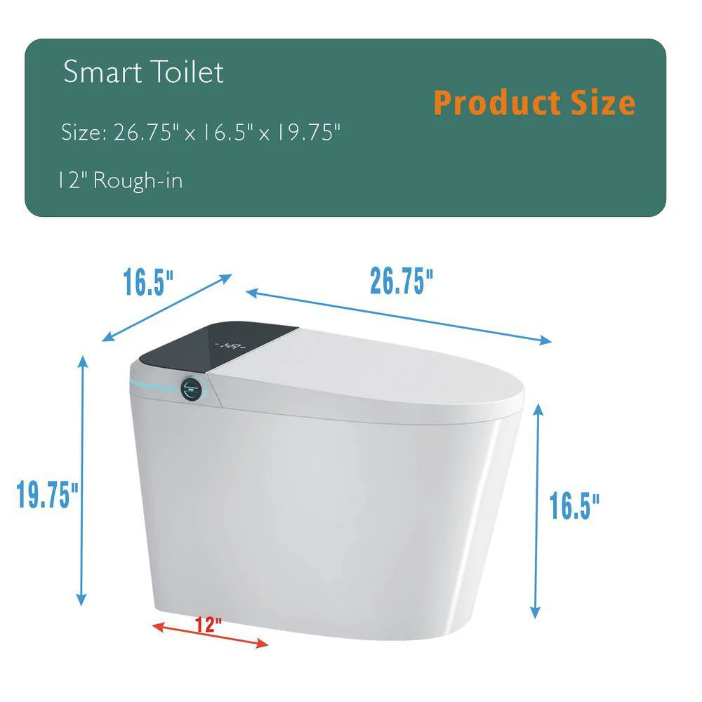 Nivencai Smart Elongated Bidet Toilet with Heated Features and Self-Cleaning - Image 5