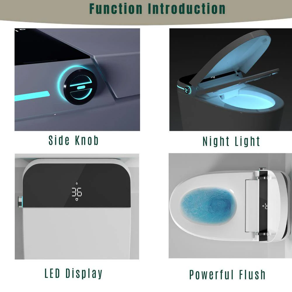Nivencai Smart Elongated Bidet Toilet with Heated Features and Self-Cleaning - Image 6