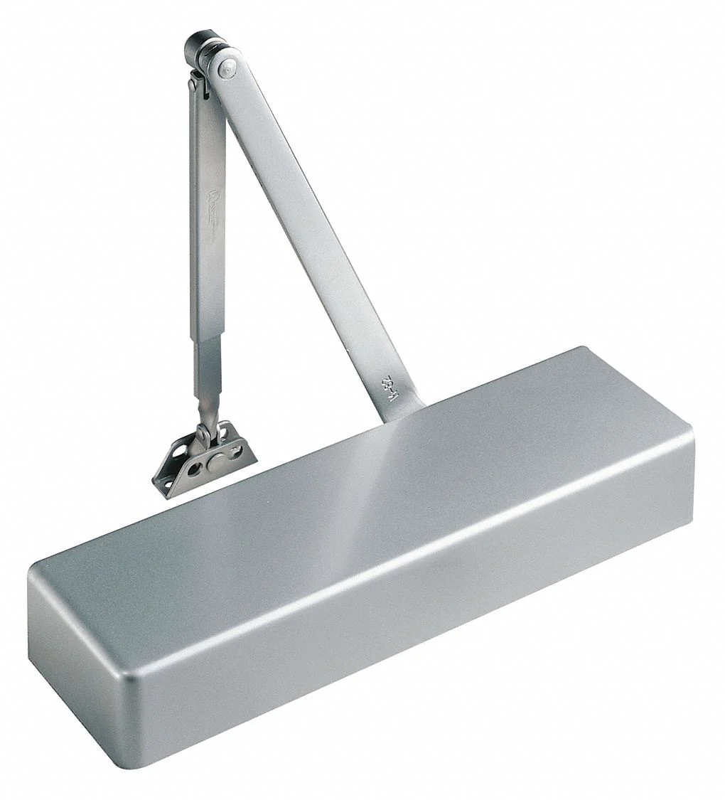 NORTON Door Closer: Heavy Duty Grade 1, Aluminum Finish, 13 5/8 in Length