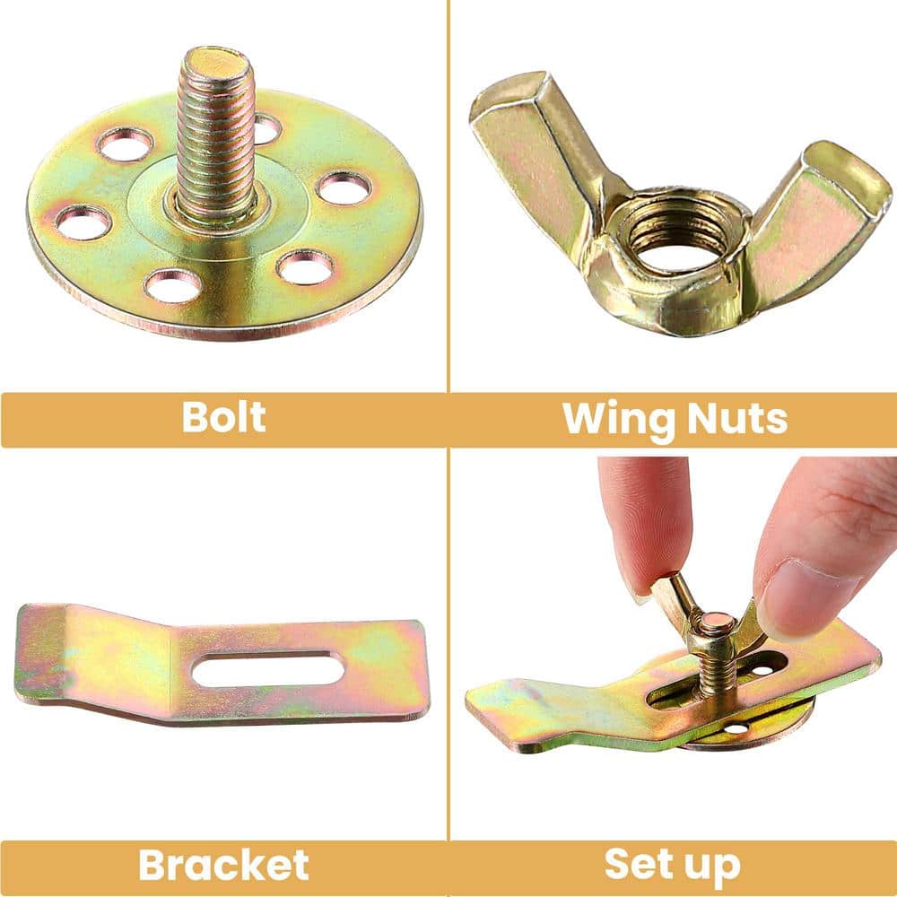 Numhew Gold Undermount Sink Clips Mounting Kit - 12 Pack - Image 2