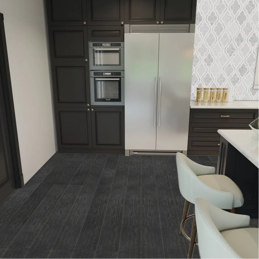 Okinawa Carbon Black 8x48 Matte Porcelain Wood Look Tile
