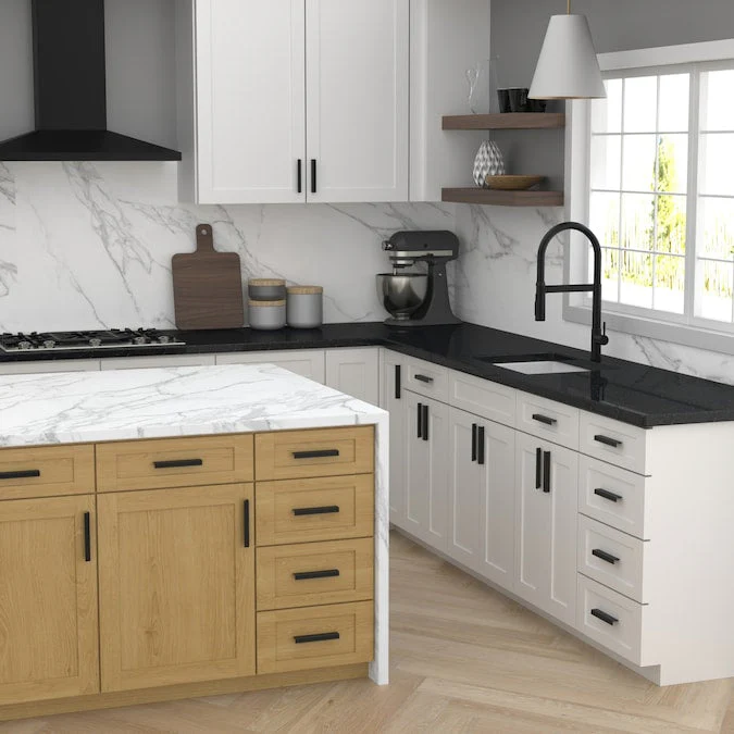 Origin 21 NILS 5-1/16-in (128mm) Center to Center Matte Black Rectangular Cup Drawer Pull - Image 4