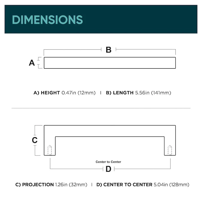 Origin21 Origin 21 Zoey 5-1/16-in (128mm) Center to Center Sage Square Handle Drawer Pull - Image 4