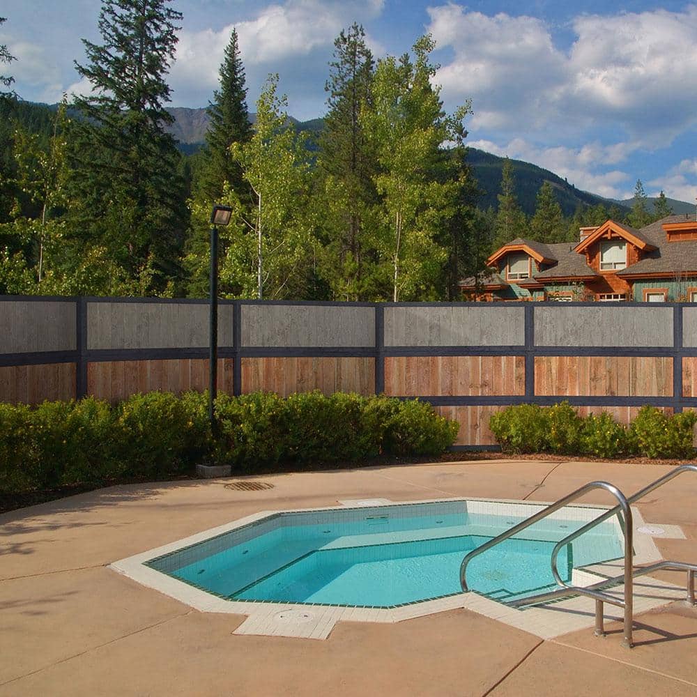Outdoor Essentials 2 ft. x 6 ft. Cedar Canyon Privacy Fence Panel - Gray Cedar/Black Frame - Image 5