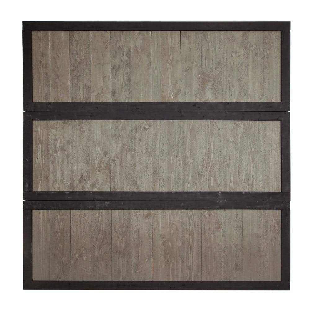 Outdoor Essentials 2 ft. x 6 ft. Cedar Canyon Privacy Fence Panel - Gray Cedar/Black Frame - Image 6