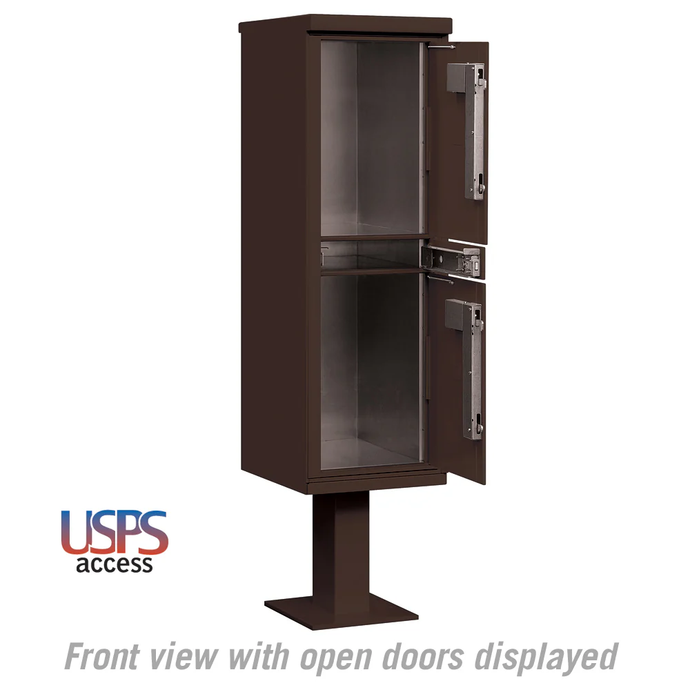 Outdoor Parcel Locker with 2 Compartments in Bronze with USPS Access - Image 3