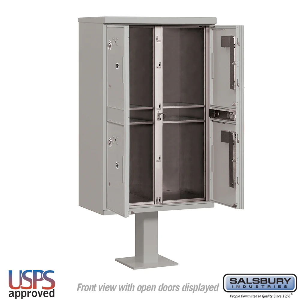 Outdoor Parcel Locker with 4 Compartments in Gray with USPS Access - Image 3