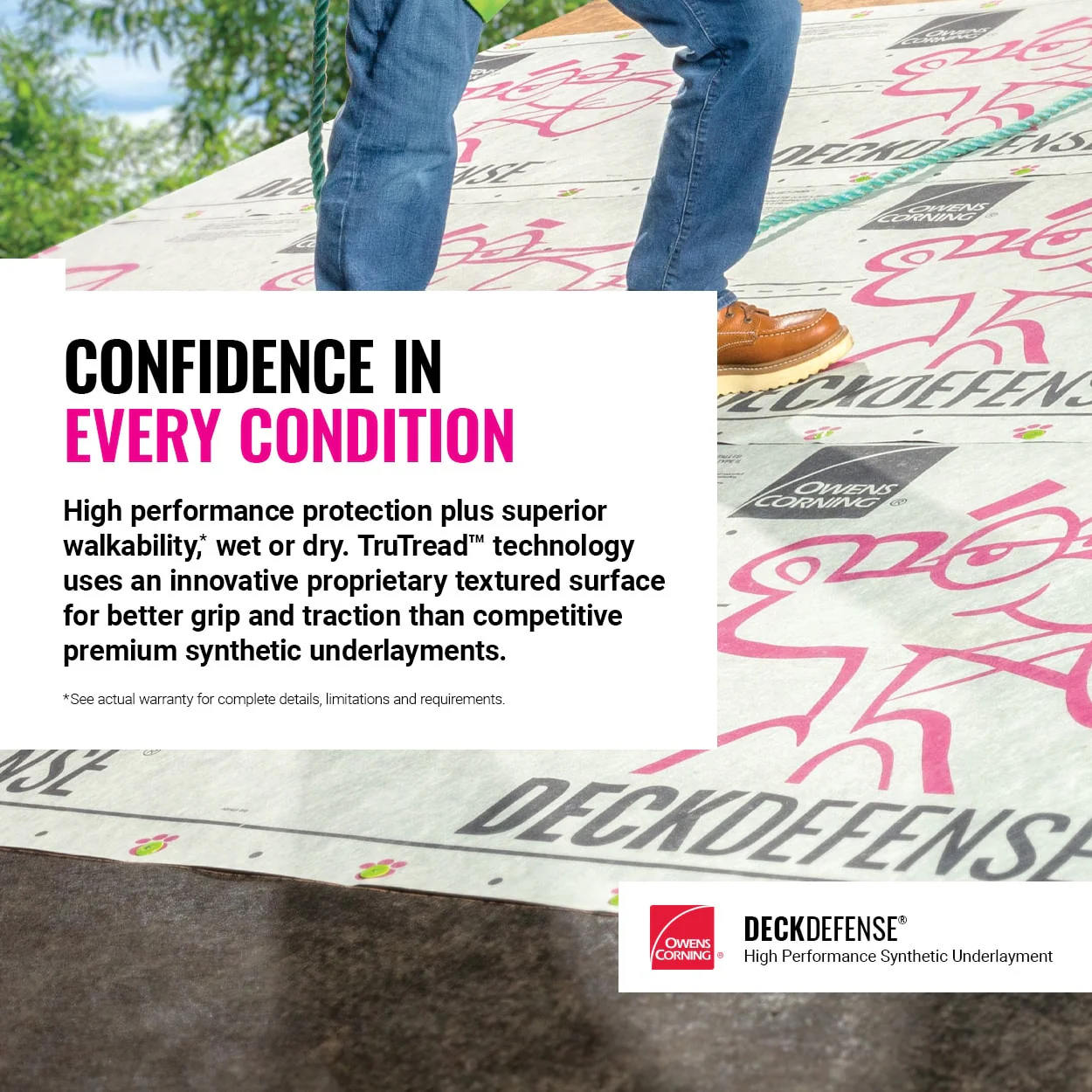 Owens Corning Deck Defense 42-in x 143-ft Synthetic Roof Underlayment, 500-sq ft Coverage - Image 4