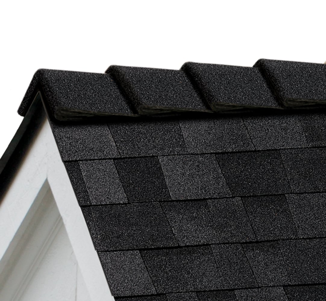 Owens Corning DecoRidge Hip & Ridge Roof Shingles, Onyx Black — 20 Linear Ft per Bundle
