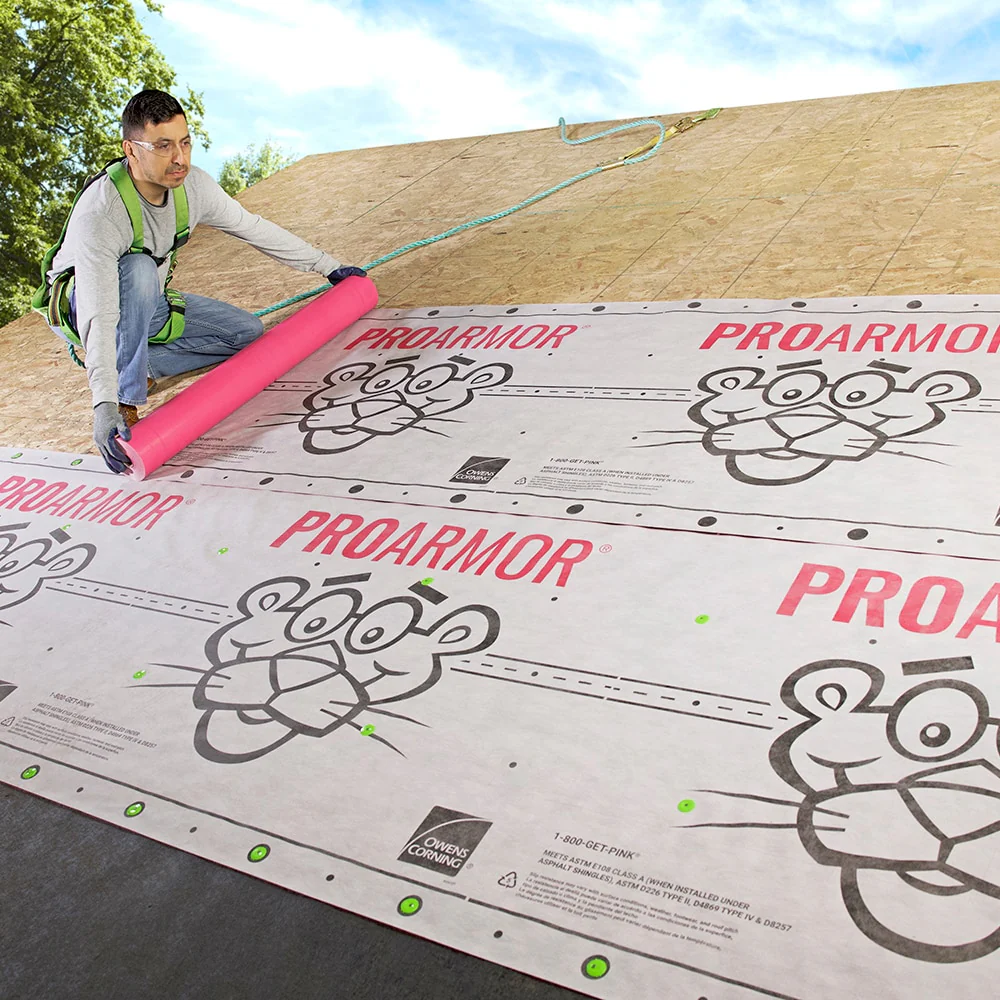 Owens Corning ProArmor Synthetic Roof Underlayment Roll, 10 Squares (42 in. x 286 ft., ~1000 sq. ft.) - Image 3