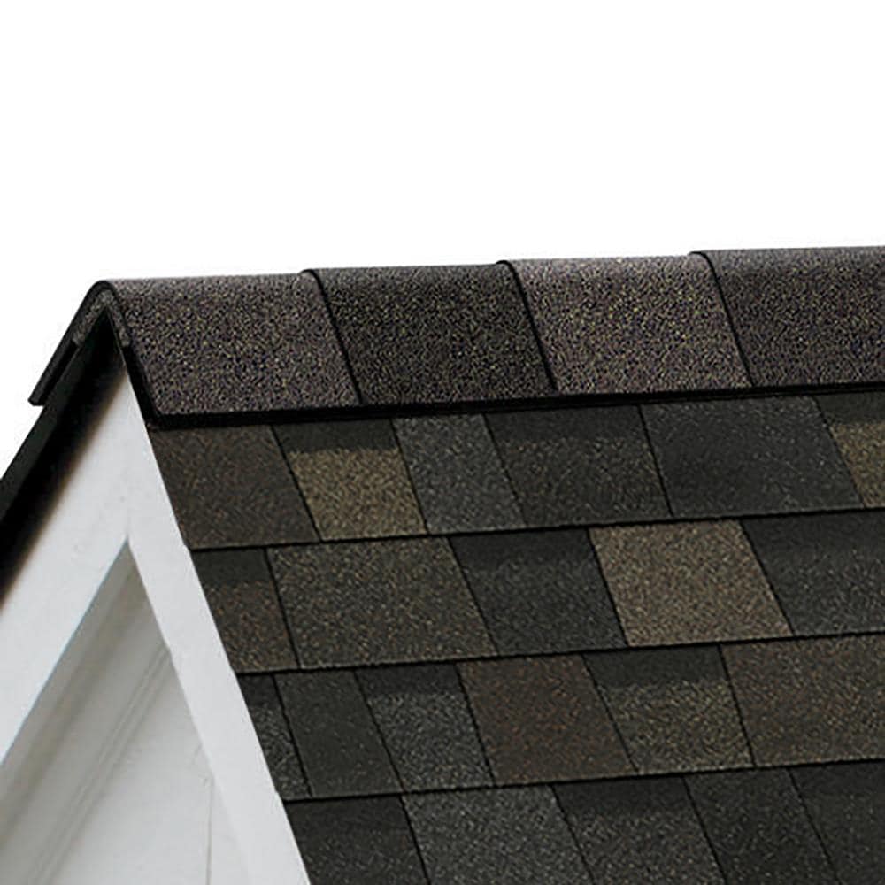 Owens Corning ProEdge Black Sable Algae-Resistant Hip & Ridge Roof Shingles, 33 Linear Ft per Bundle