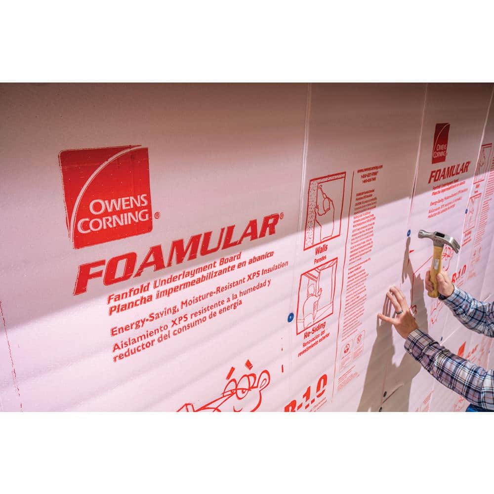 Owens Corning R-1 (25 PSI) FOAMULAR Extruded Polystyrene Fanfold Underlayment Insulation, 1/4 in. x 48 in. x 50 ft, Square Edge - Image 8
