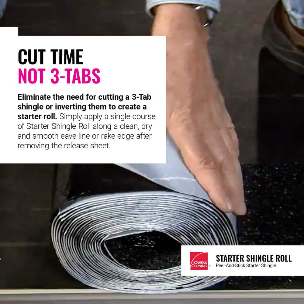 Owens Corning Self-Adhering Starter Roofing Shingle Roll 33.3 Lin. Ft. - Image 2