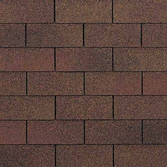 Owens Corning Supreme Three-Tab Shingles, Autumn Brown, 13-1/4 in x 39-3/8 in, 5-5/8 in Exposure