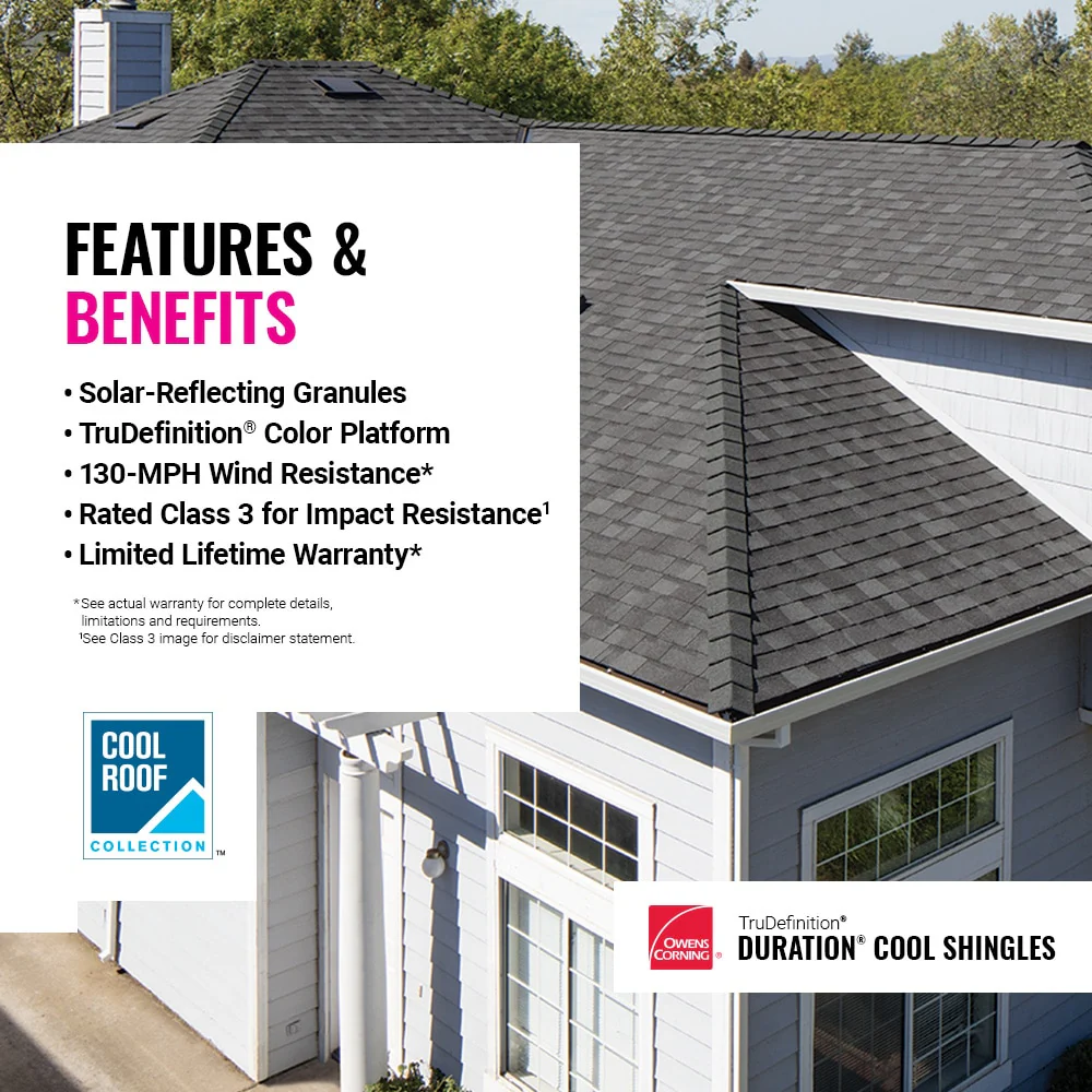 Owens Corning TruDefinition Duration COOL Mountainside Architectural Roof Shingles, Algae-Resistant, 32.8-sq ft per Bundle - Image 8