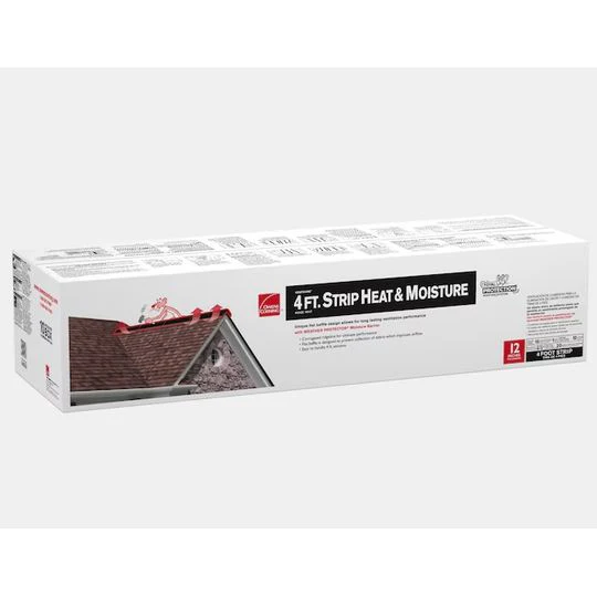 Owens Corning VentSure VS4W 4-Foot Heat & Moisture Ridge Vent Strip with Weather Protector Moisture Barrier