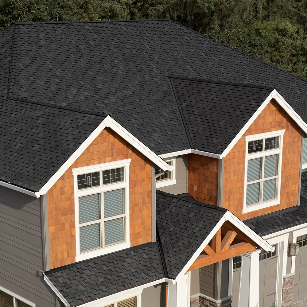 Owens Corning Woodcrest Lifetime Architectural Asphalt Shingles – Carbon (6 Bundles per Square, 16.67-sq ft per Bundle) - Image 2