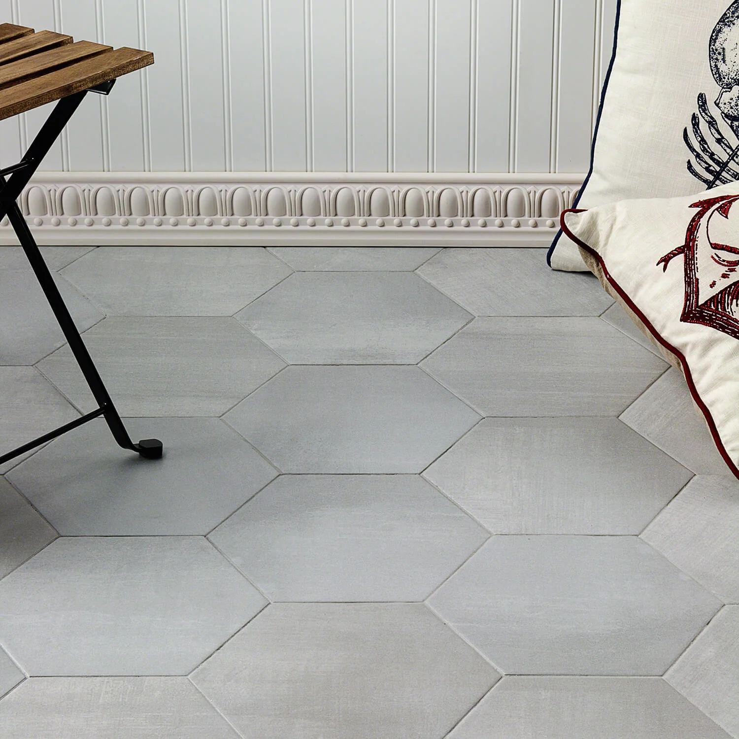 Paige Avorio Gray 10" Hexagon Matte Porcelain Tile - Lux Tile
