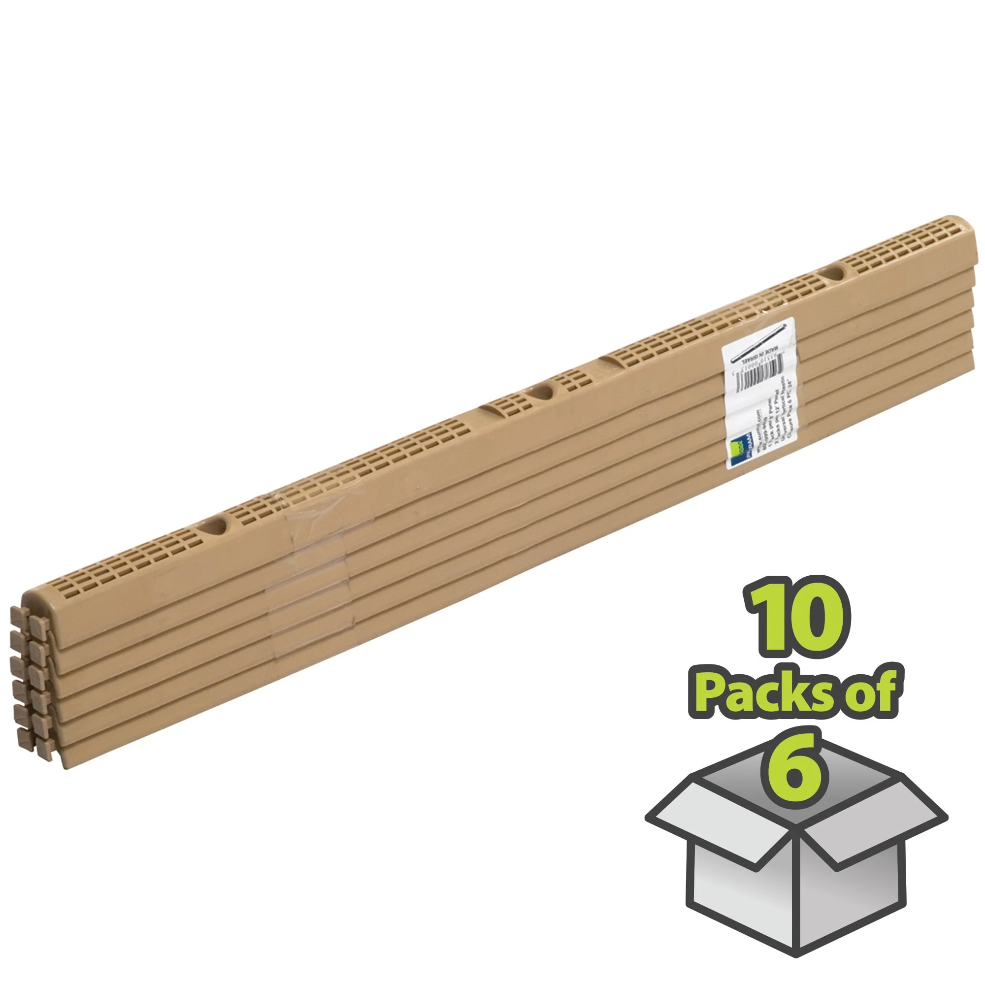 Palram 10-Pack Cross-Link Polyethylene Solid Roof Panel Closure Strips, 24-in Beige