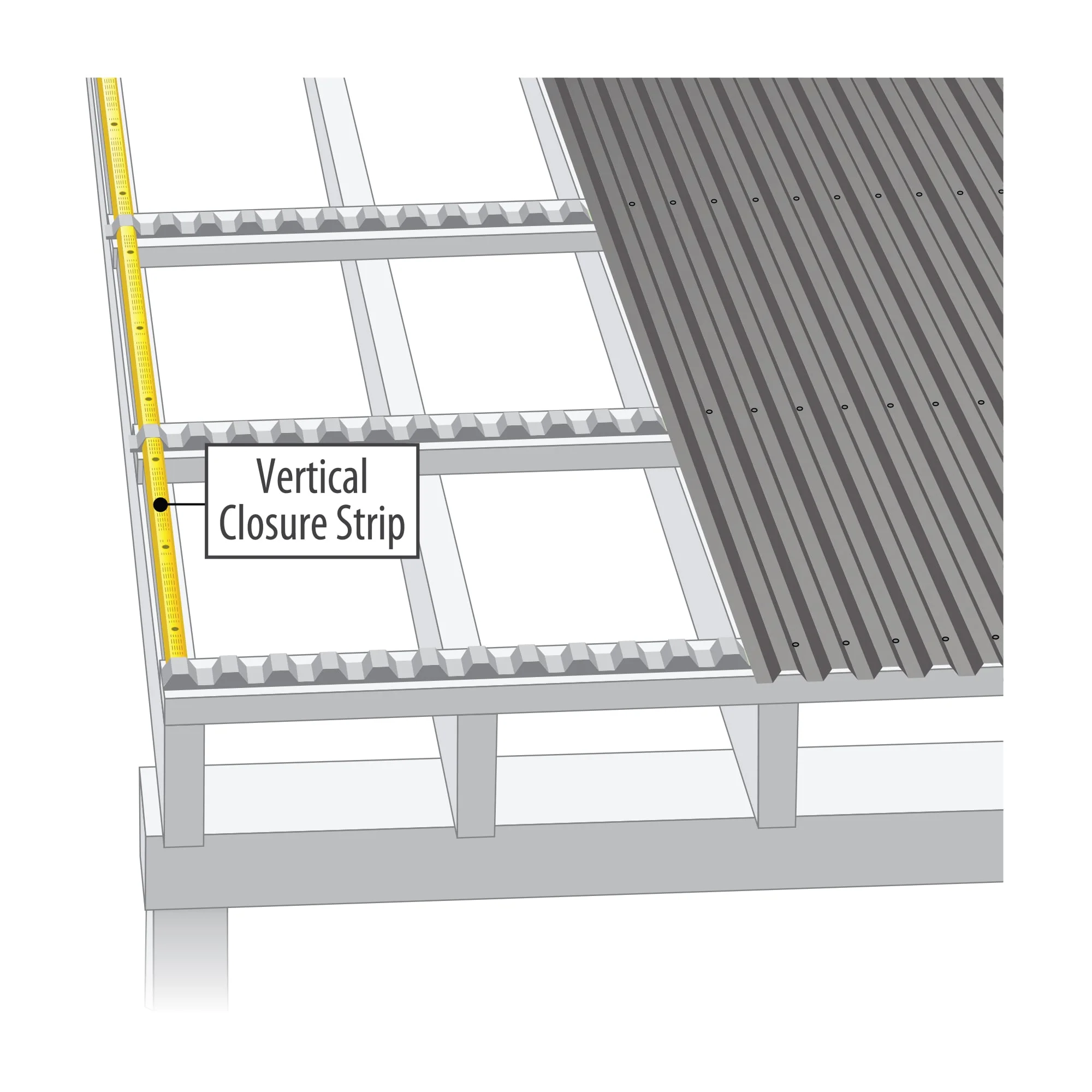 Palram Universal Vertical Closure Plastic Strips, 6-Pack, 24 in Length - Image 3