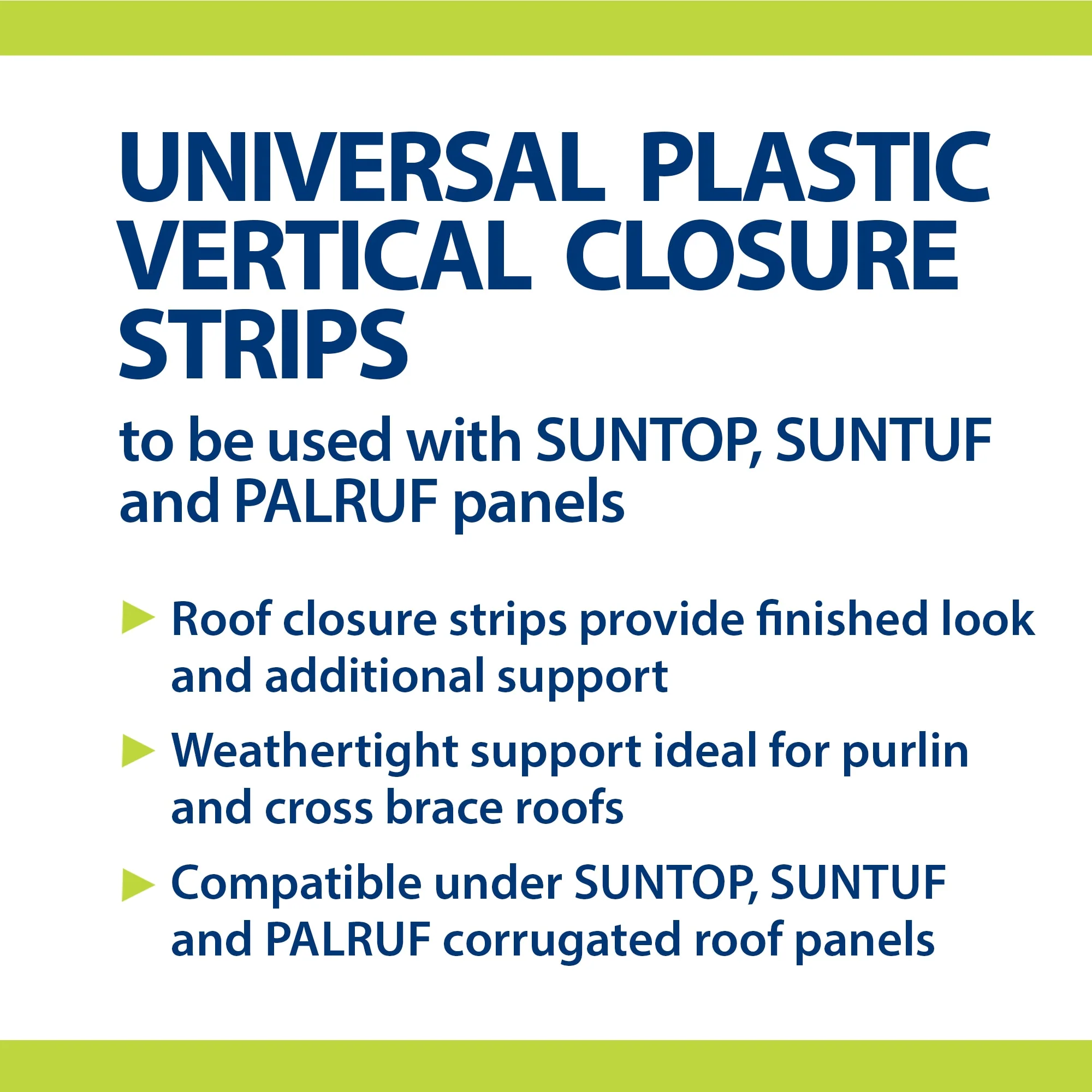 Palram Universal Vertical Closure Plastic Strips, 6-Pack, 24 in Length - Image 4