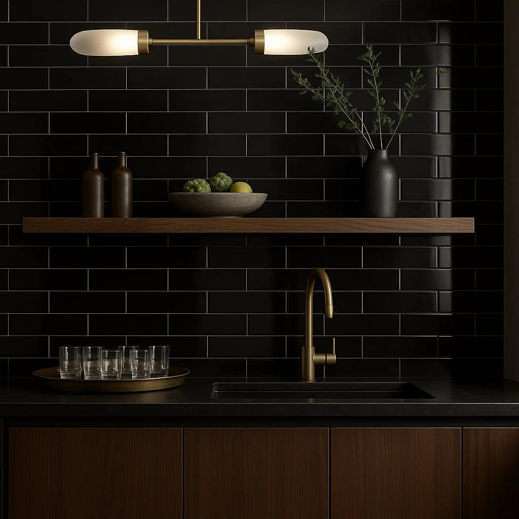 Park Hill Black 4x12 Polished Porcelain Subway Tile - Image 10