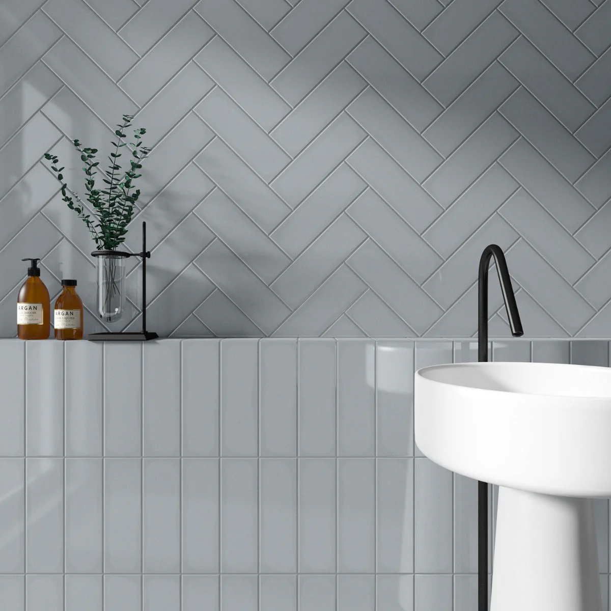 Park Hill Gray 4x12 Polished Porcelain Subway Tile - Made in Portugal - Image 9