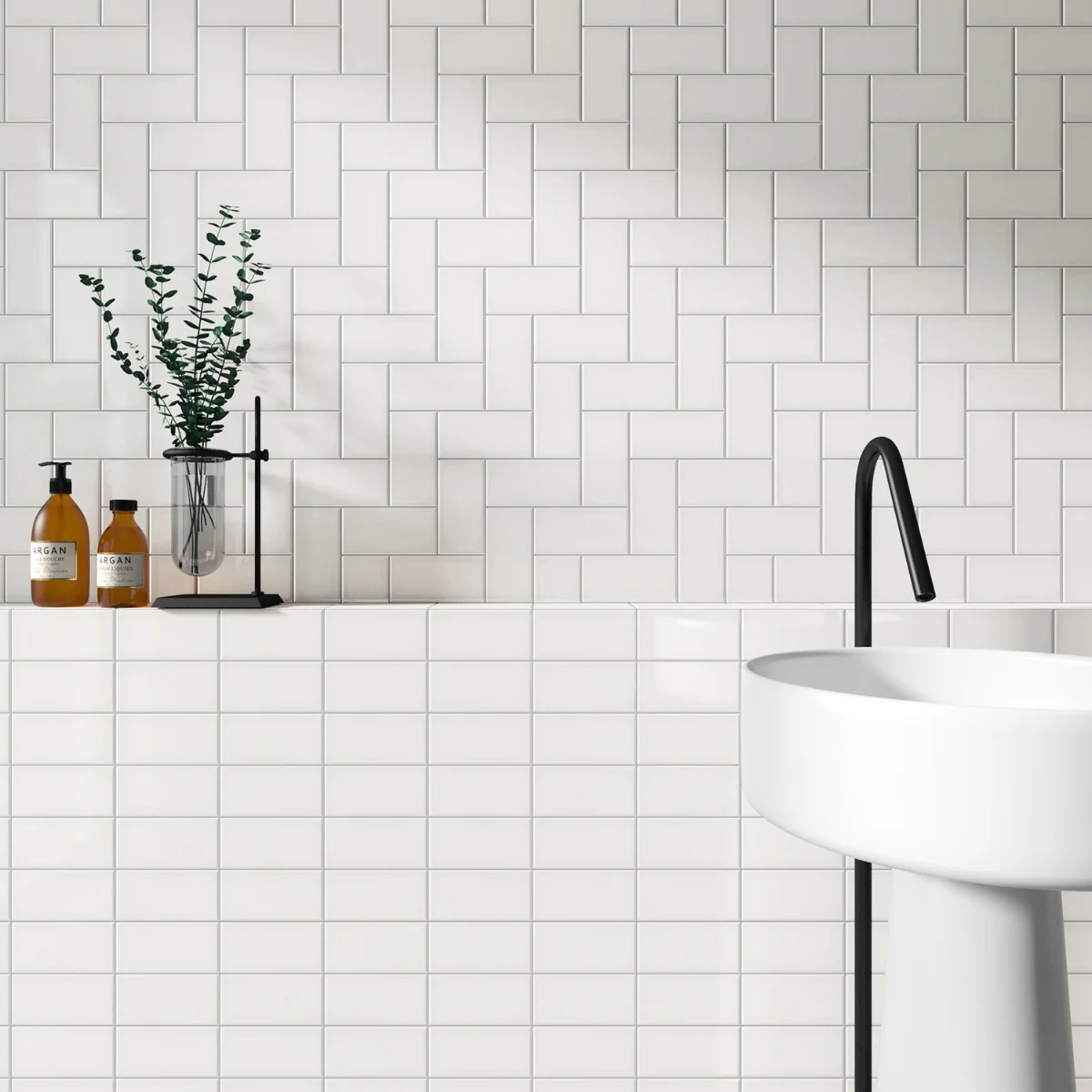 Park Hill White 3x6 Polished Porcelain Subway Tile for Kitchen and Bathroom - Image 8
