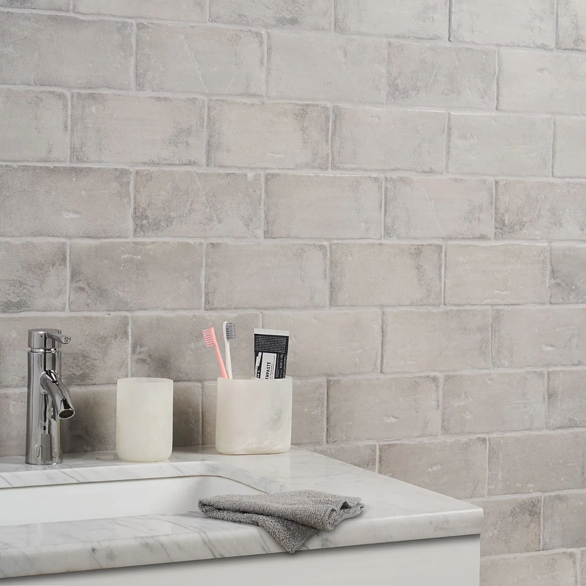 Parma Brick Dove Gray 4x8 Matte Ceramic Subway Tile - Image 3