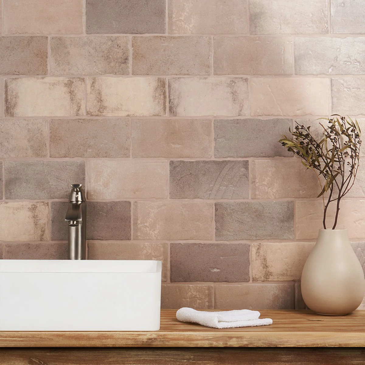 Parma Brick Taupe 4x8 Matte Ceramic Subway Tile - Lux Tile