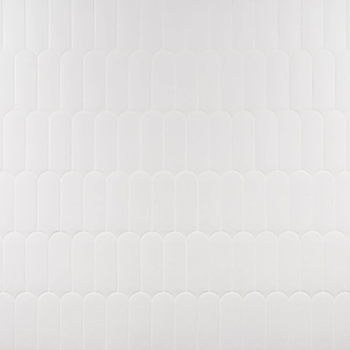 Parry White 3x8 Fishscale Matte Ceramic Wall Tile by Lux Tile - Image 7