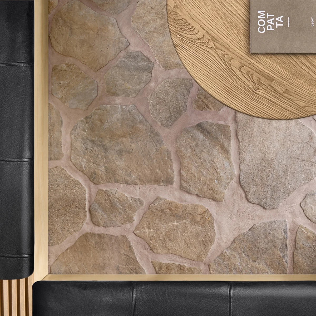 Pathstone Taupe Textured Matte Porcelain Flagstone Tile - Lux Tile - Image 5